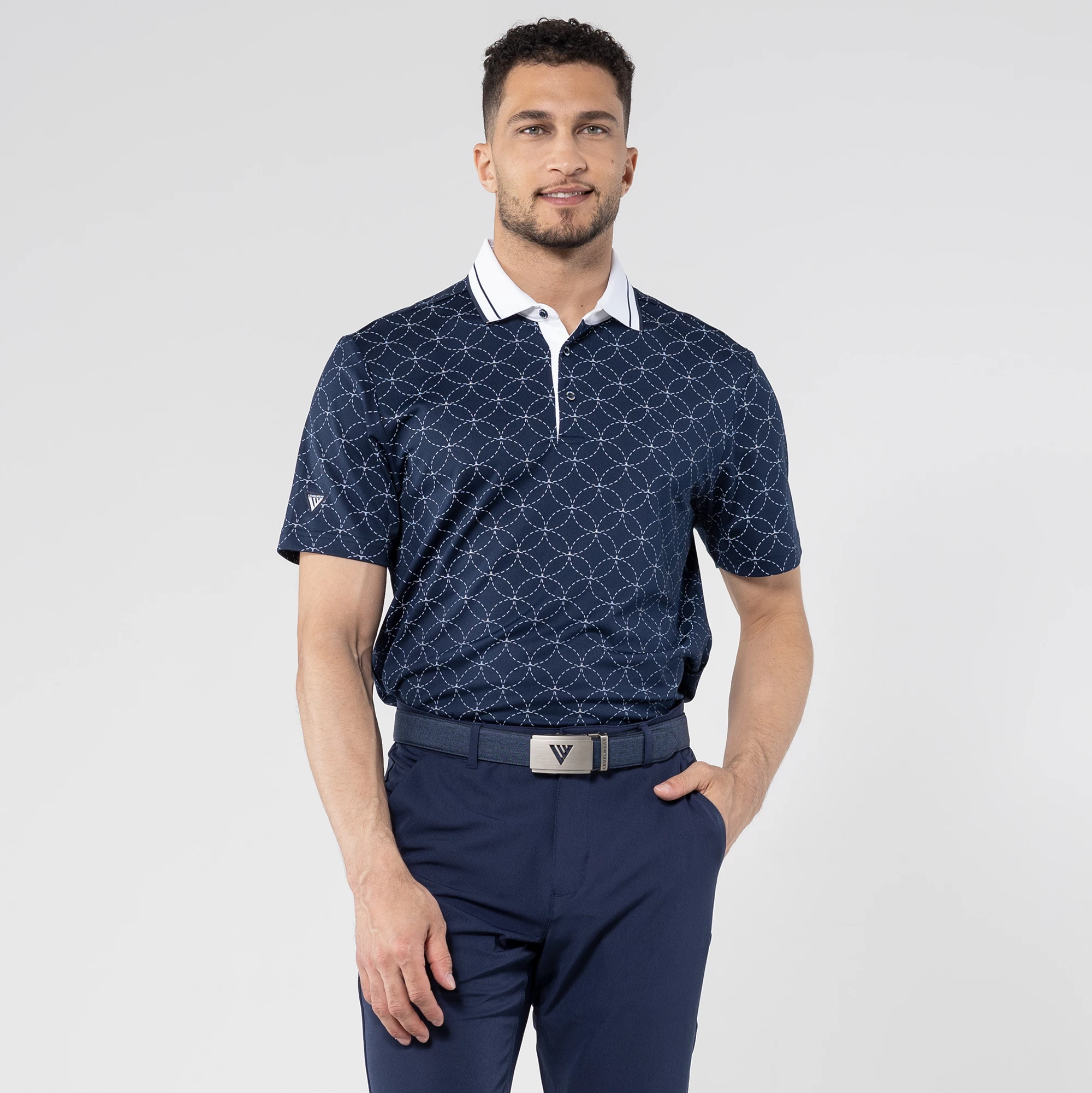 Cascade Polo Navy/White 090