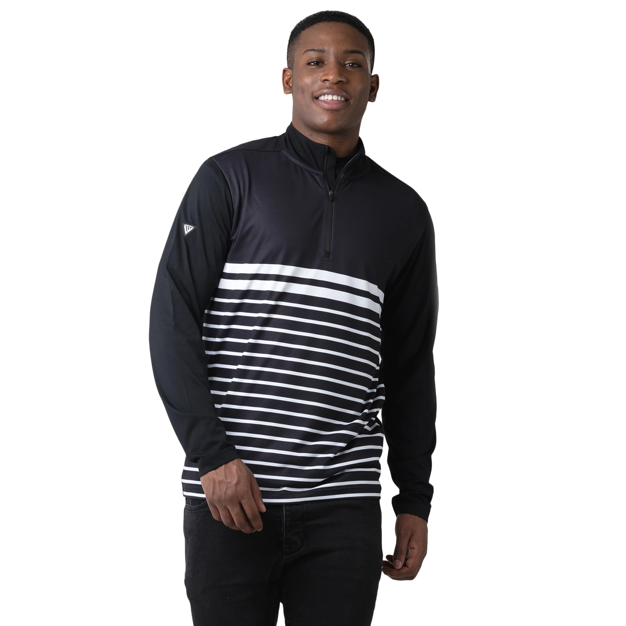 Draft 1/4 Zip Pullover Black/White 083