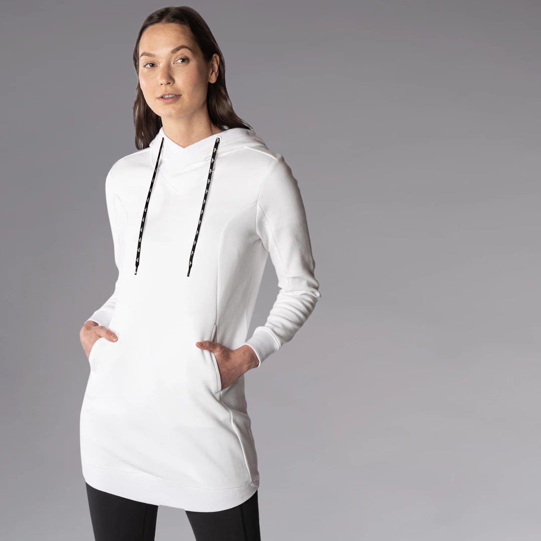 Cover Hoody Dress White 001