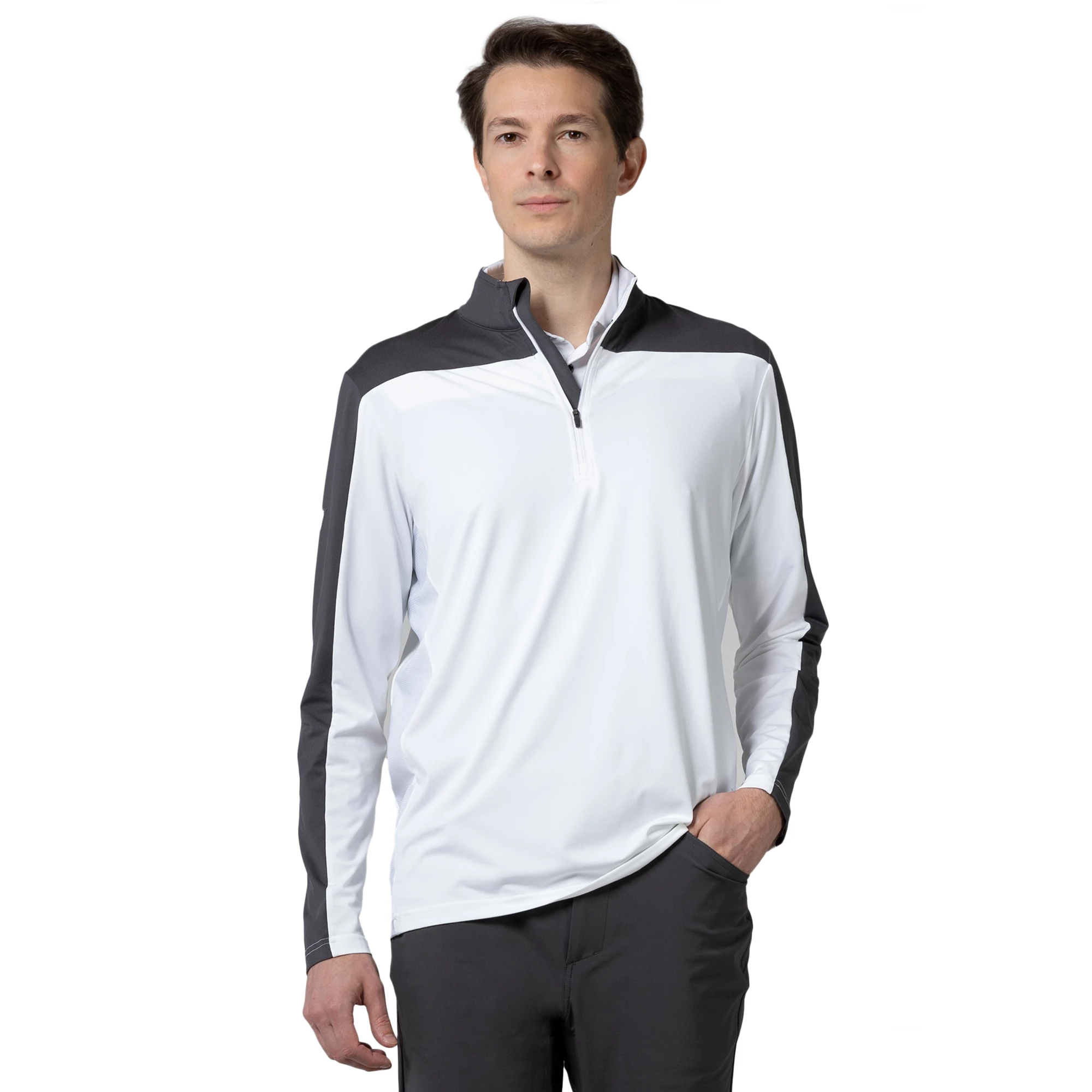 Pitch Pullover White/Charcoal 659