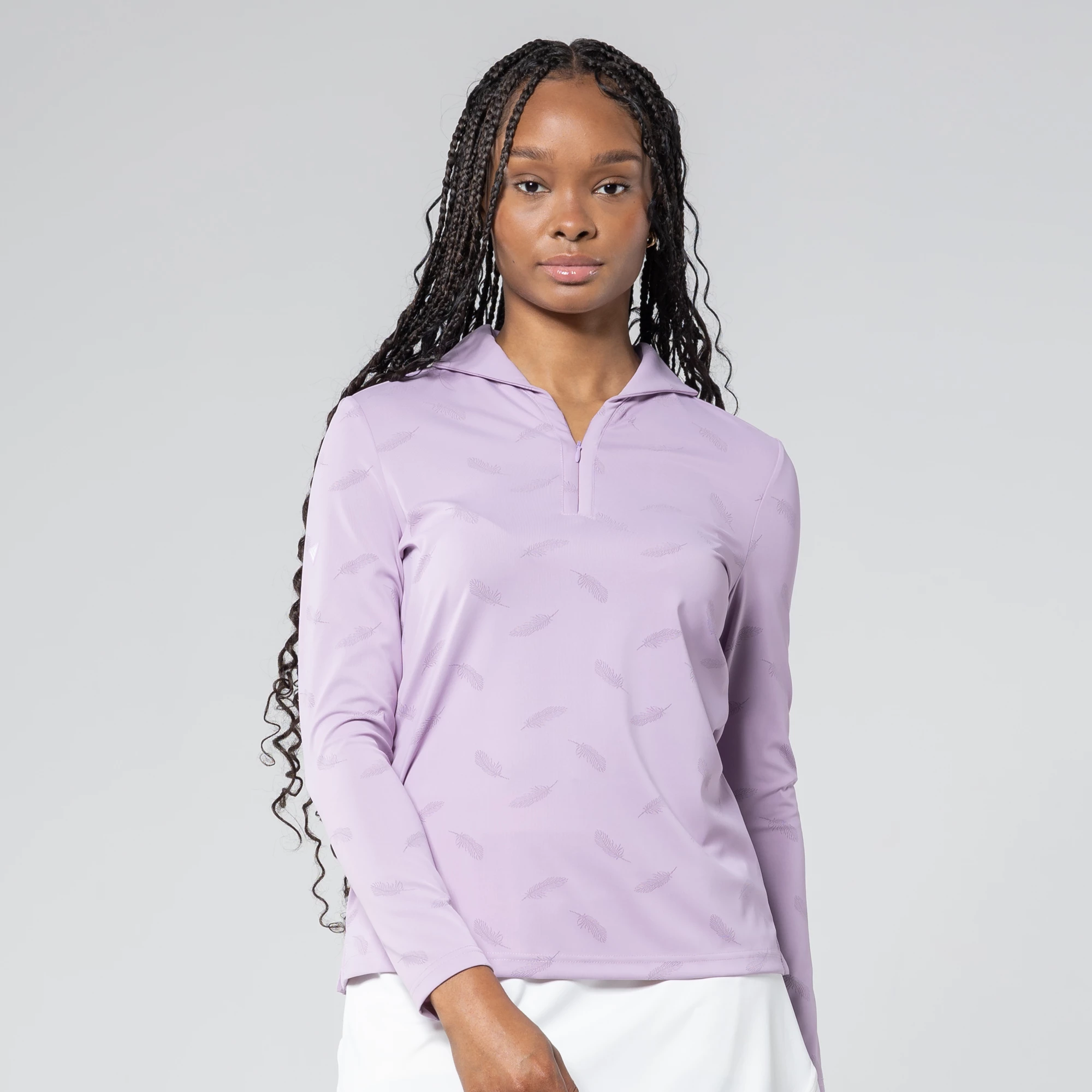Aero Long Sleeve Polo Lupine-Violet CQ1