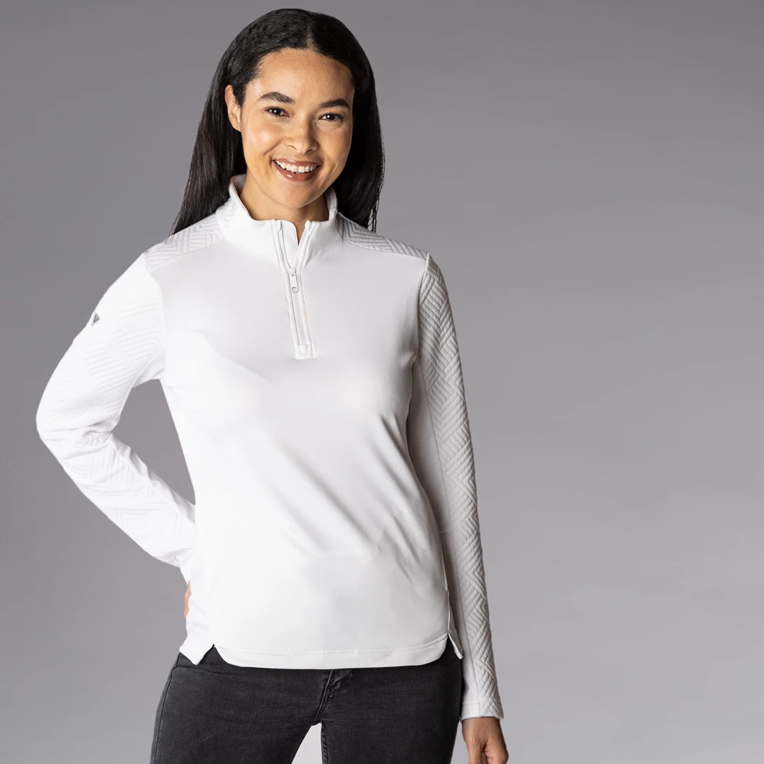 Daybreak Quilted Pullover White 001