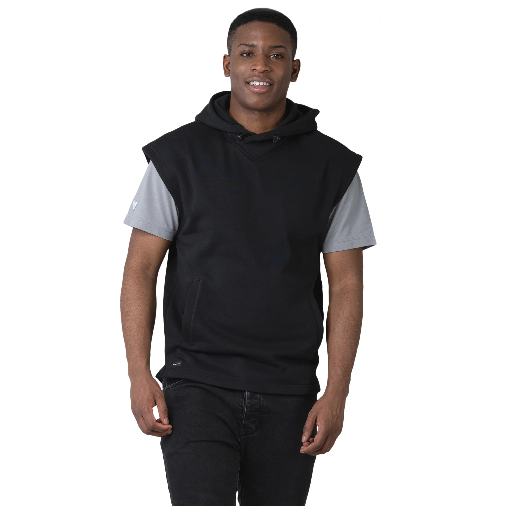 Throttle Sleeveless Hoodie Black 002