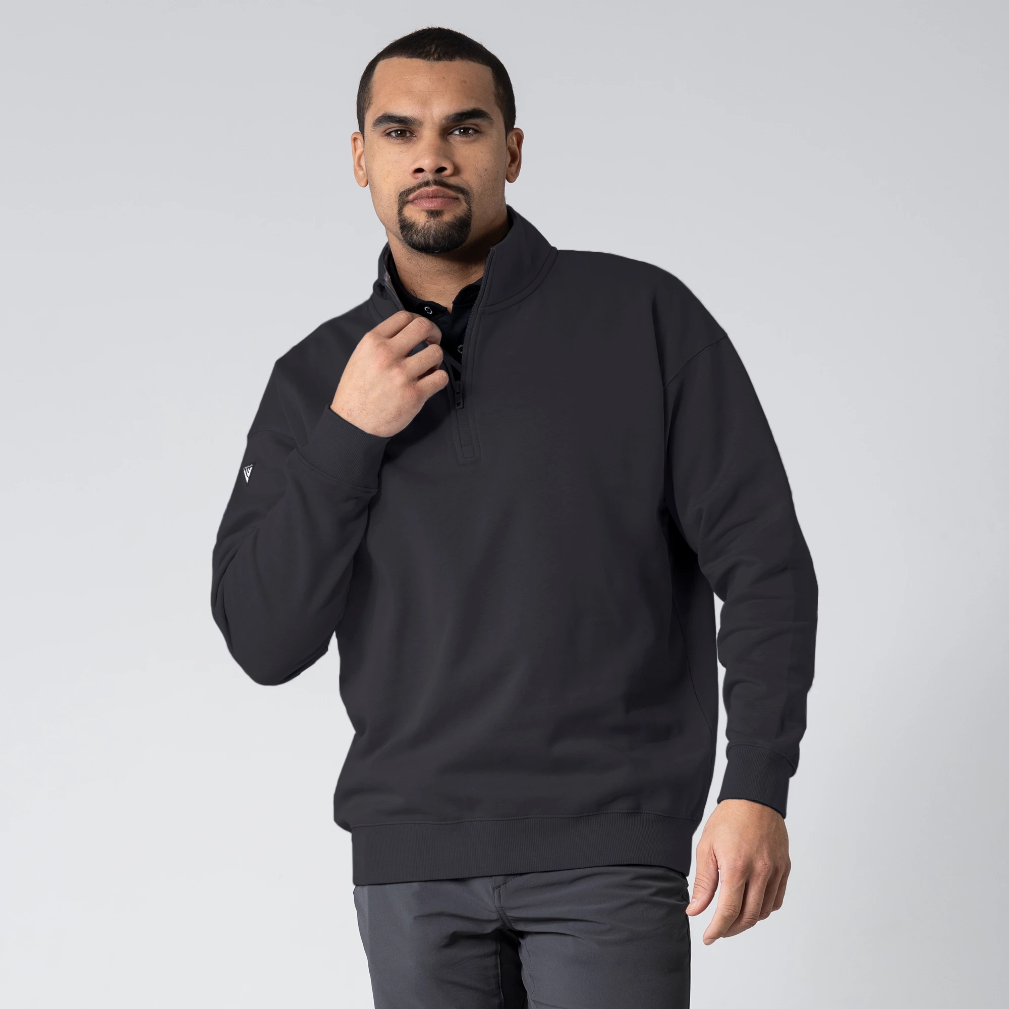 Murray Mockneck Pullover Black 002