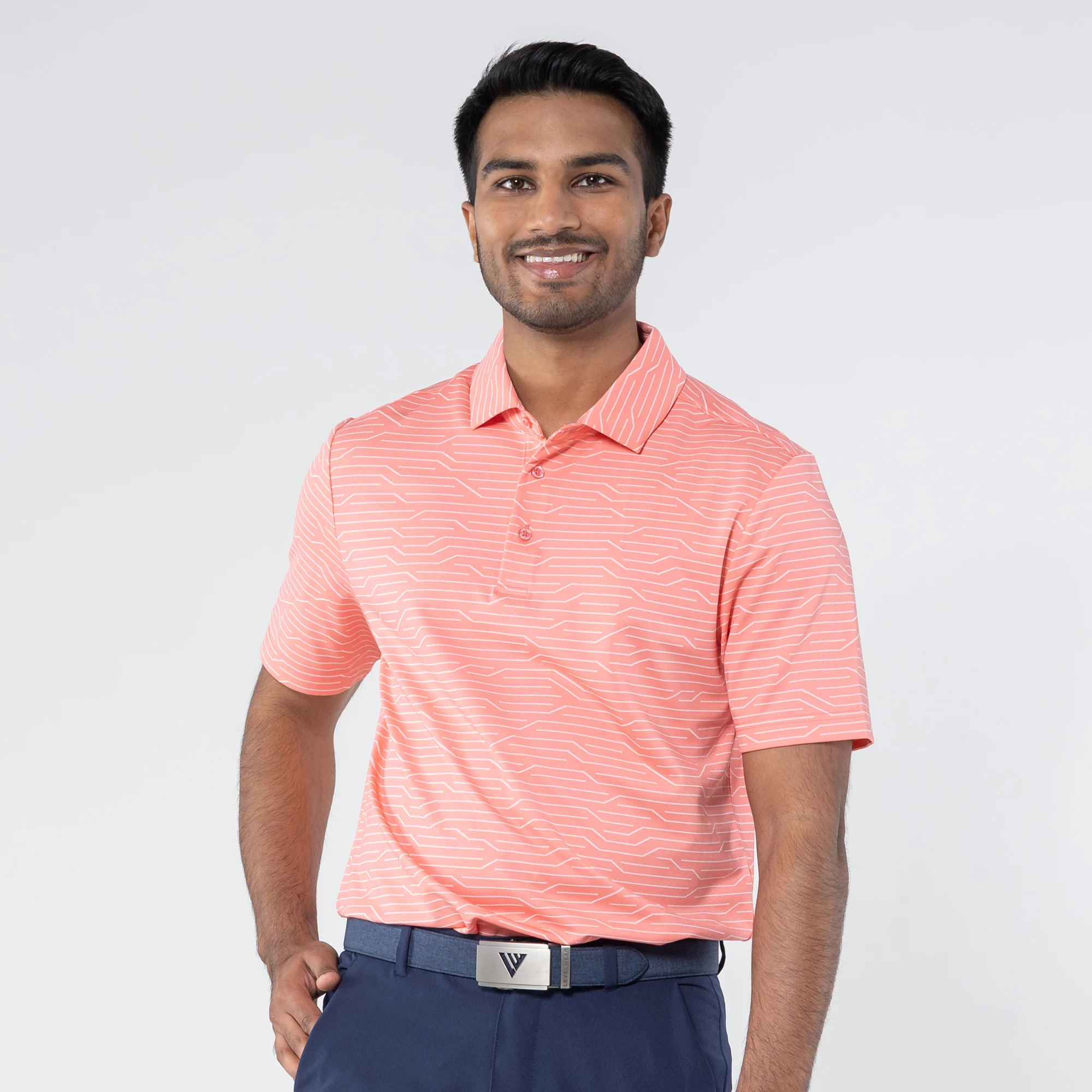 Wired Polo Shell Pink/White CQ7